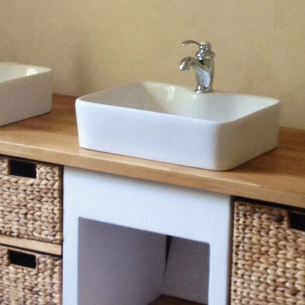 plan de travail teck